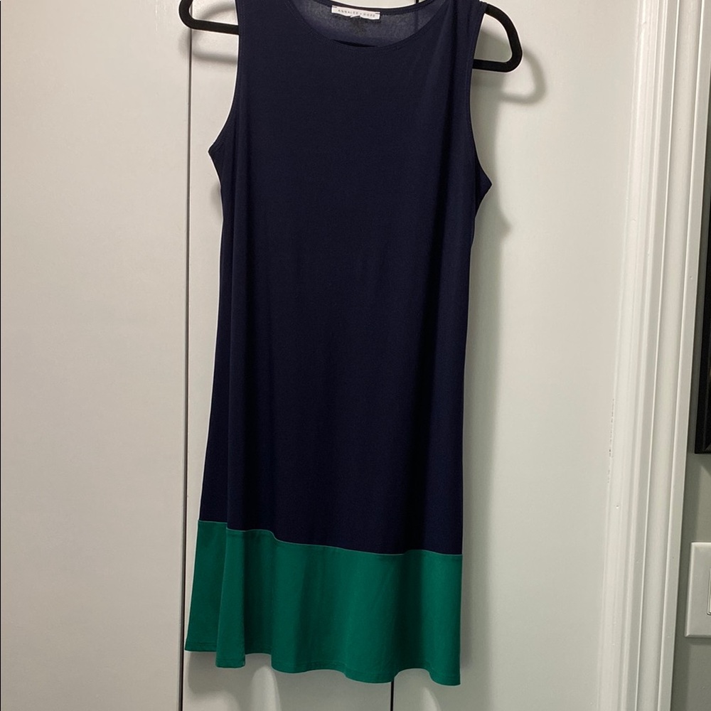 Annalee + Hope Blue and Green Mini Dress